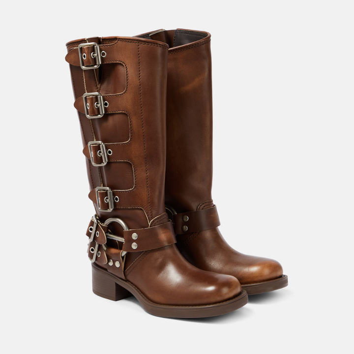 Hailey - Vintage Buckled Boots