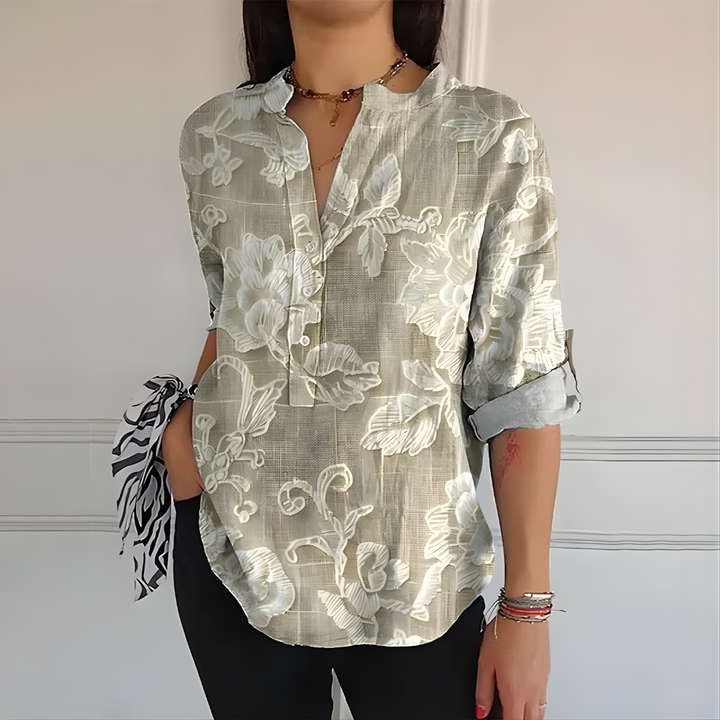 Jillian - Vintage Print Blouse