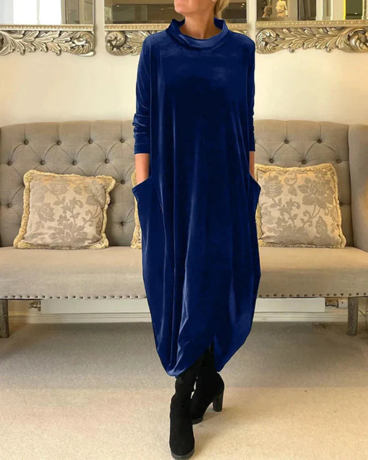 Aria - Elegant Velvet Midi Dress
