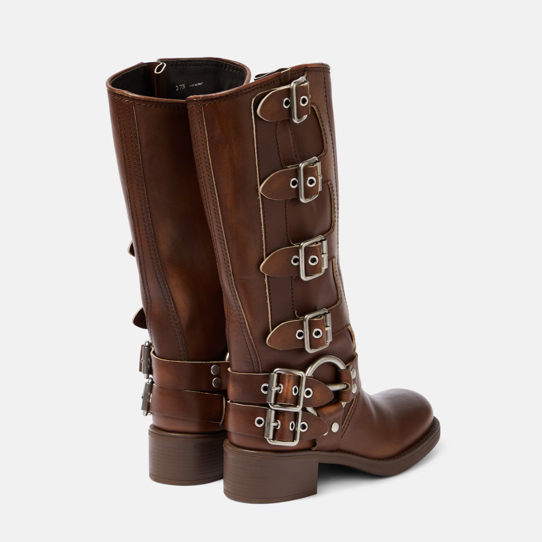 Hailey - Vintage Buckled Boots