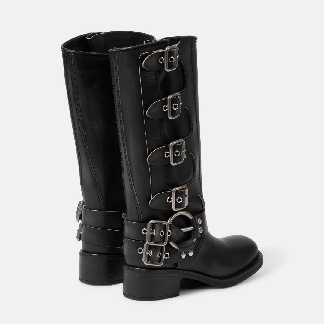 Hailey - Vintage Buckled Boots