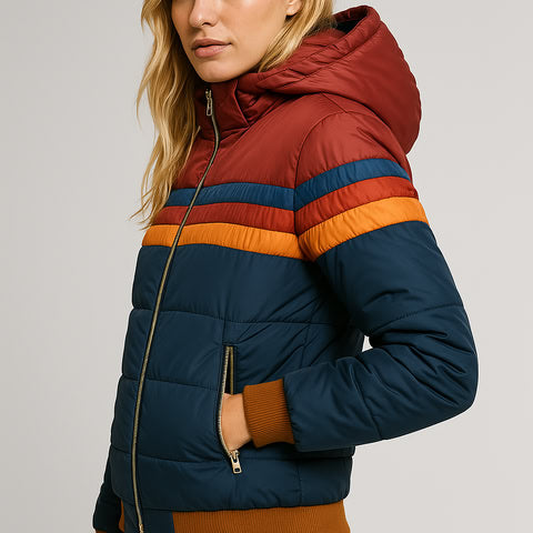 Allegra | Warm Quilted Winter Parka with Hood