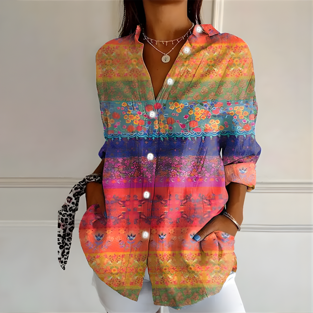 Jillian - Vintage Print Blouse
