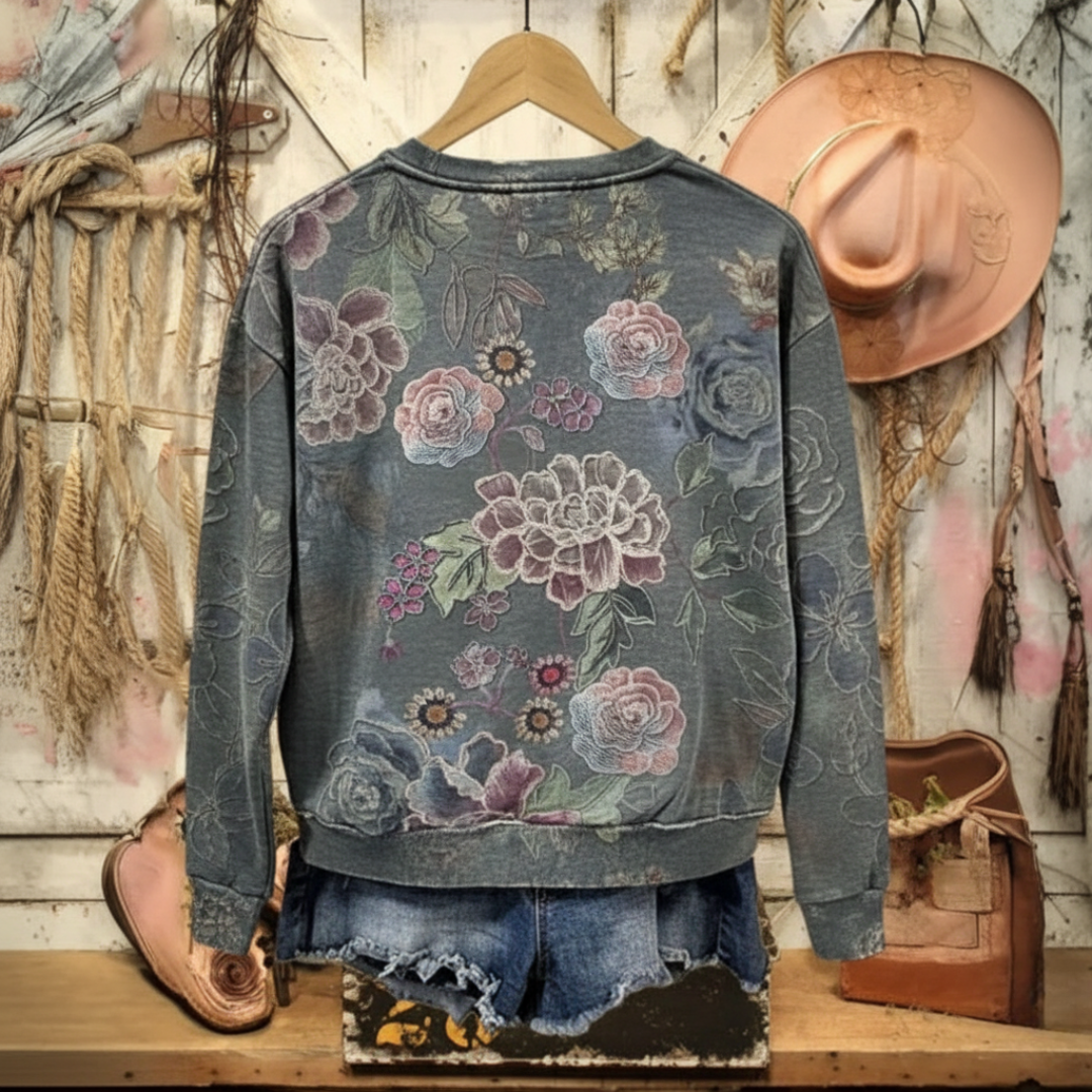 Olivia - Stylish Floral Sweater