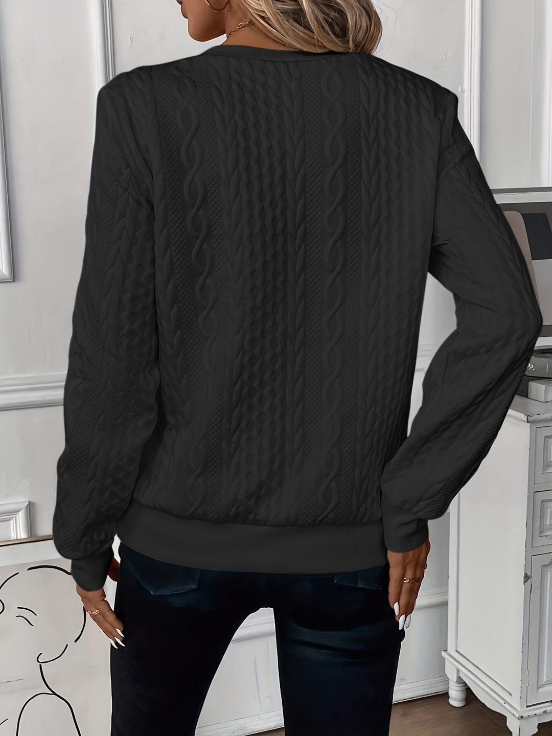 Minda - Casual Quarter Zip Sweater
