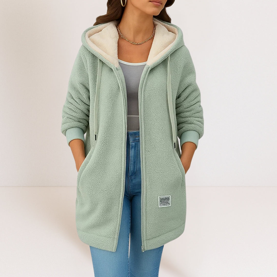 Lisa - Warm Fleece Jacket with Hood