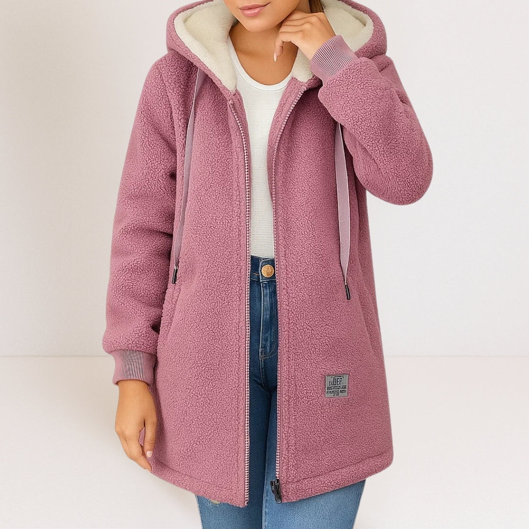 Lisa - Warm Fleece Jacket with Hood