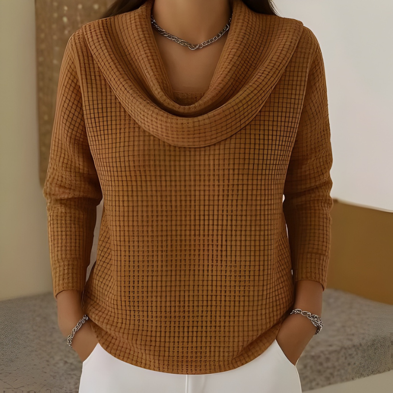 Amber - Warm Waffle Knit Sweater