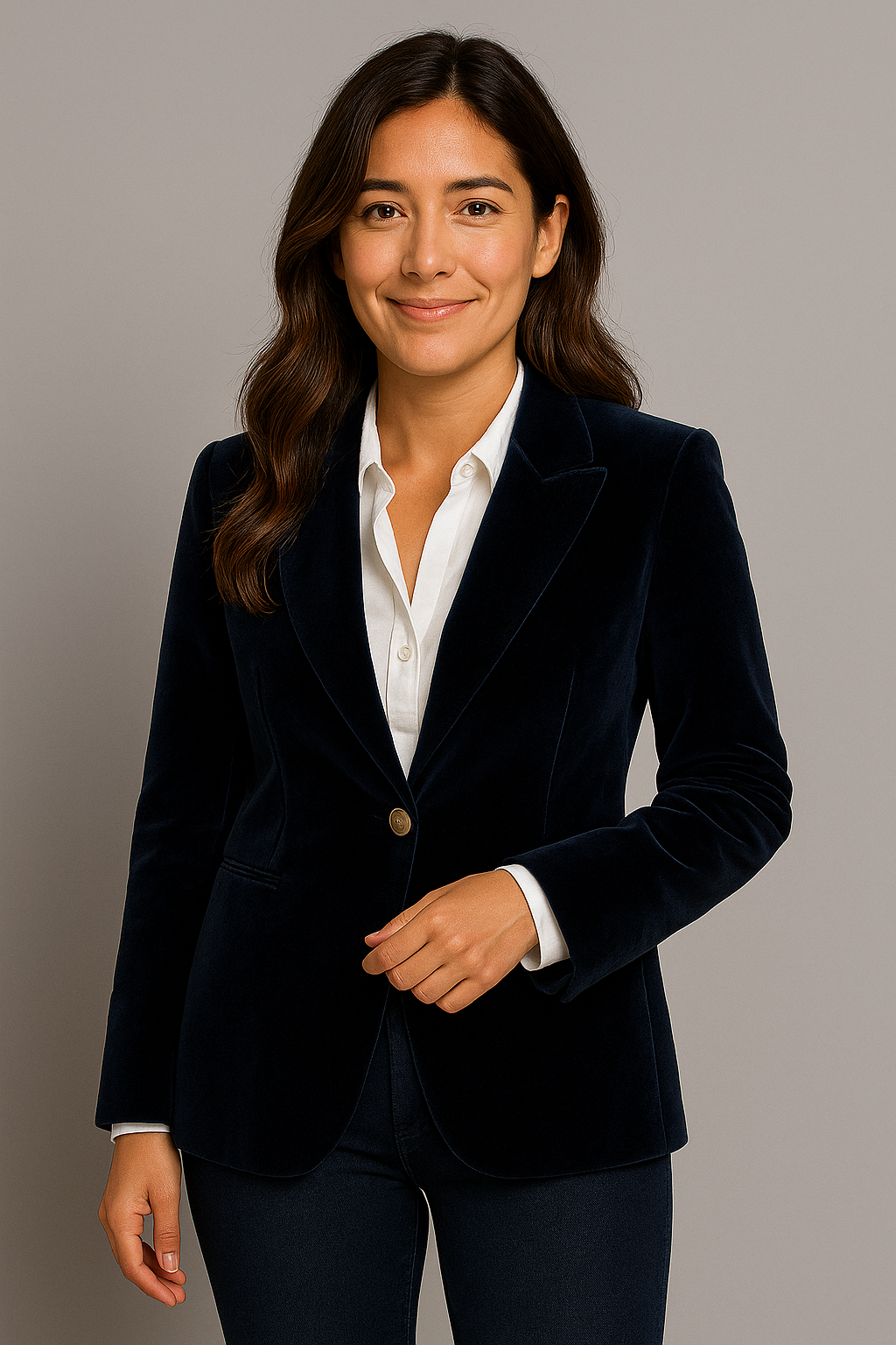 Noria - Elegant Velvet Blazer