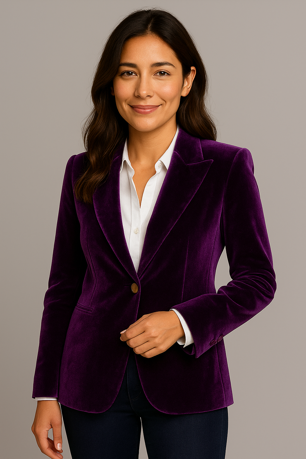 Noria - Elegant Velvet Blazer