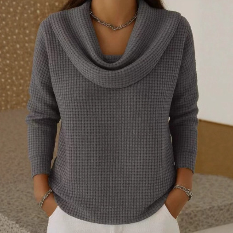 Amber - Warm Waffle Knit Sweater
