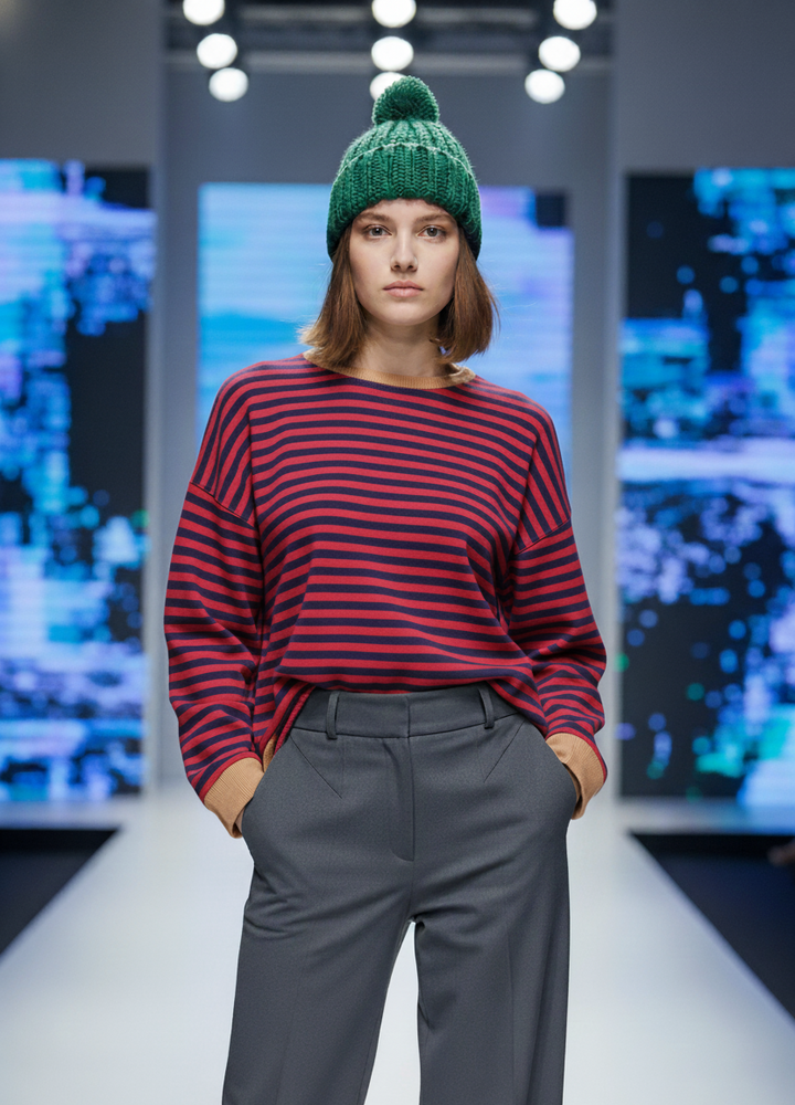 Ashley | Playful Striped Sweater
