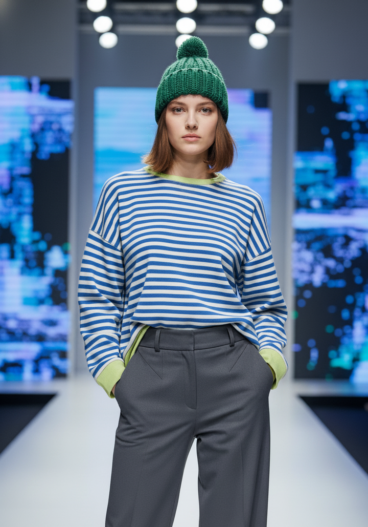 Ashley | Playful Striped Sweater