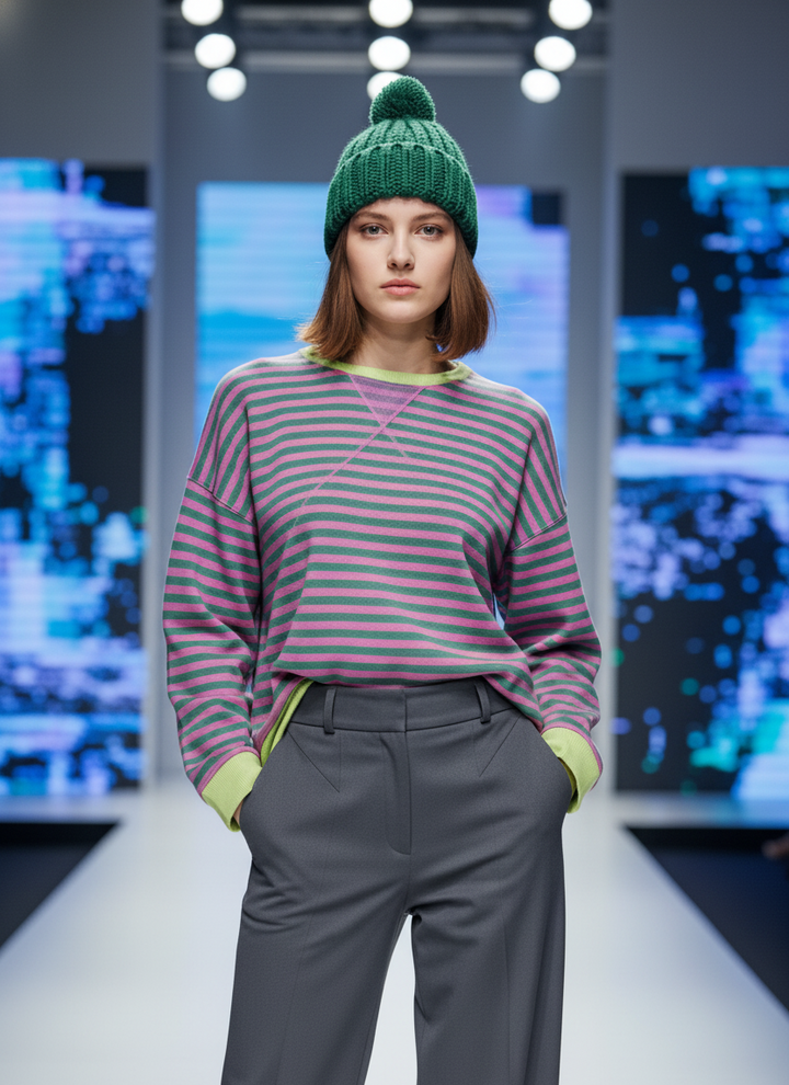 Ashley | Playful Striped Sweater