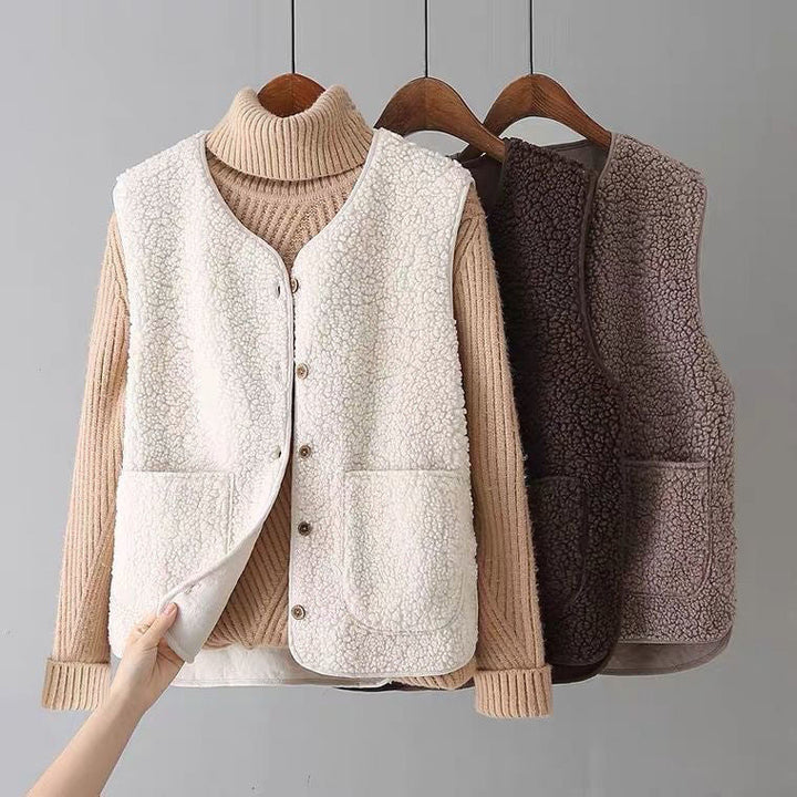 Rania - Casual Fleece Cardigan
