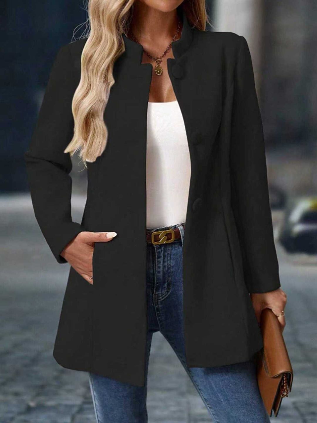 Alena - Elegant Button Down Coat