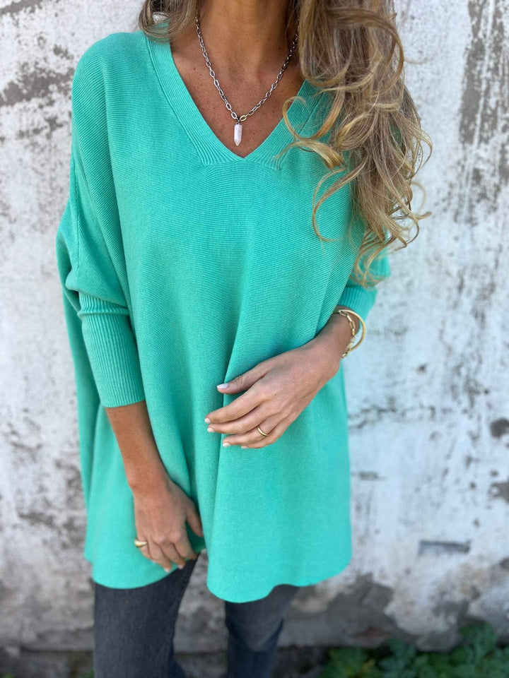 Mabel - Elegant V-neck Sweater