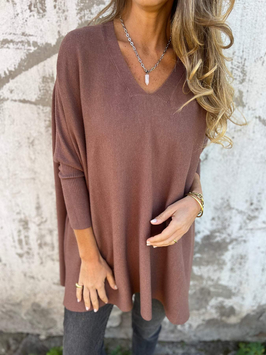 Mabel - Elegant V-neck Sweater