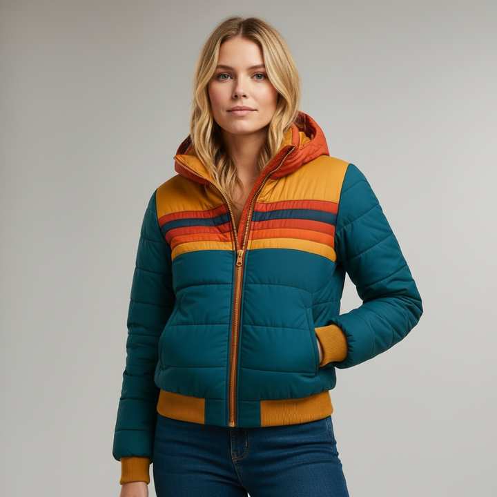 Allegra | Warm Quilted Winter Parka with Hood