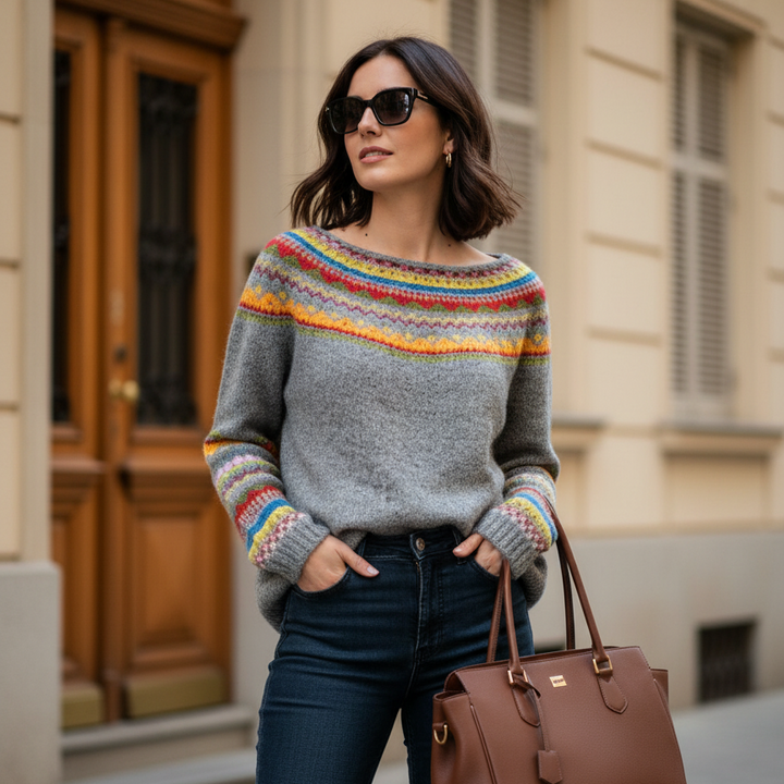 Jasmine - Stylish Retro Sweater