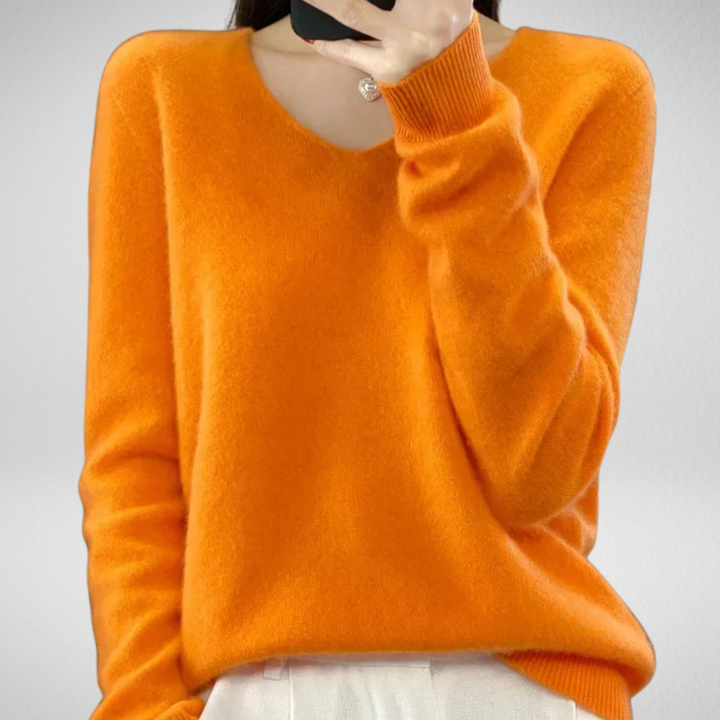 Adele - Comfortable V-neck Sweater
