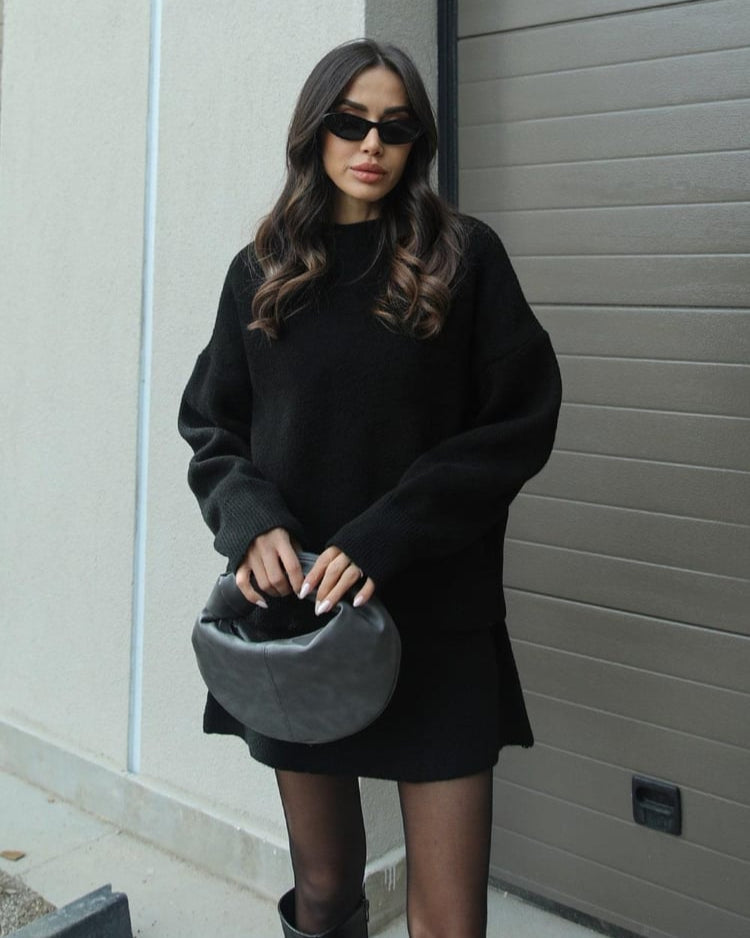 Lara - Elegant Knitted Sweater and Skirt Set