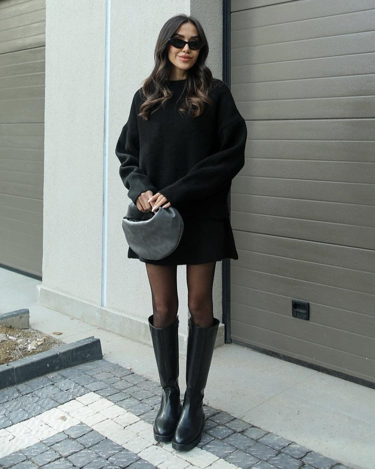 Lara - Elegant Knitted Sweater and Skirt Set