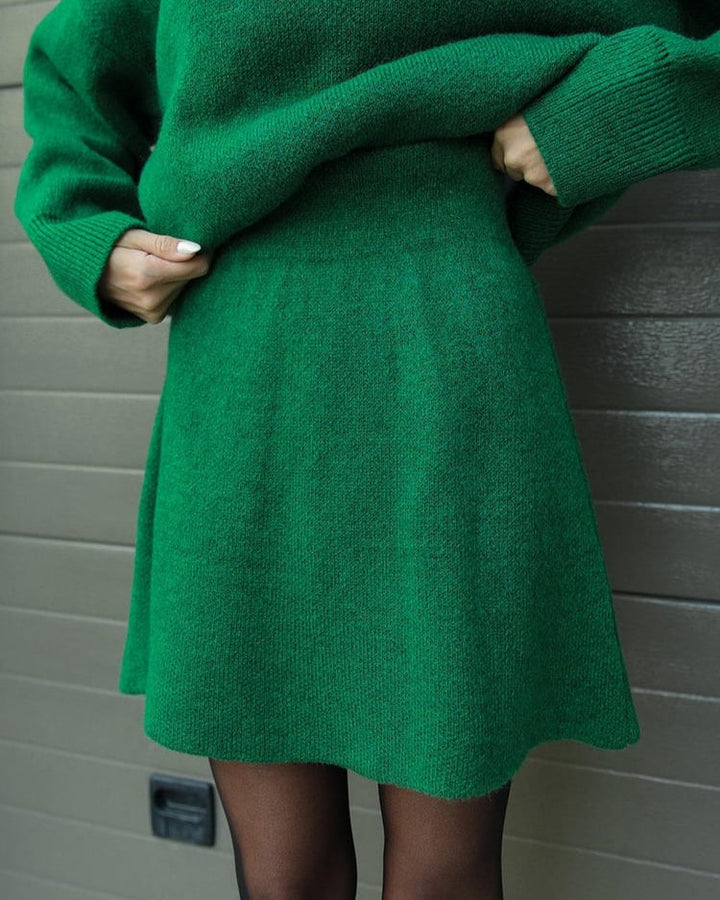 Lara - Elegant Knitted Sweater and Skirt Set